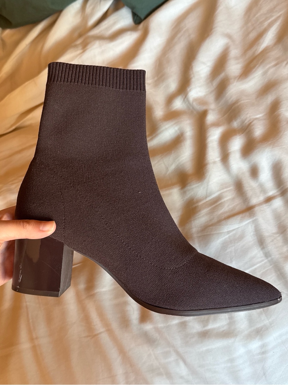 Aldo Brown Sock Ankle Boot 8.5